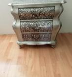 2 X BROCANT ZILVER LADEKAST, Huis en Inrichting, Ophalen, Minder dan 50 cm, 3 of 4 laden, Minder dan 100 cm