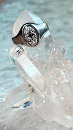 Witgoud, 6 Briljanten Antiek, Klassiek Pinkring Cocktailring, Sieraden, Tassen en Uiterlijk, Ringen, 20 of groter, Wit, Ophalen of Verzenden