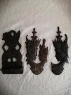 3 Indische houtsnijwerken, Ophalen of Verzenden