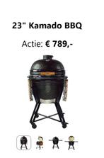 Kamado 23" incl onderstel en zijtafels nu  AKTIE   € 789,-, Ophalen, Nieuw, Bliss, Met accessoires