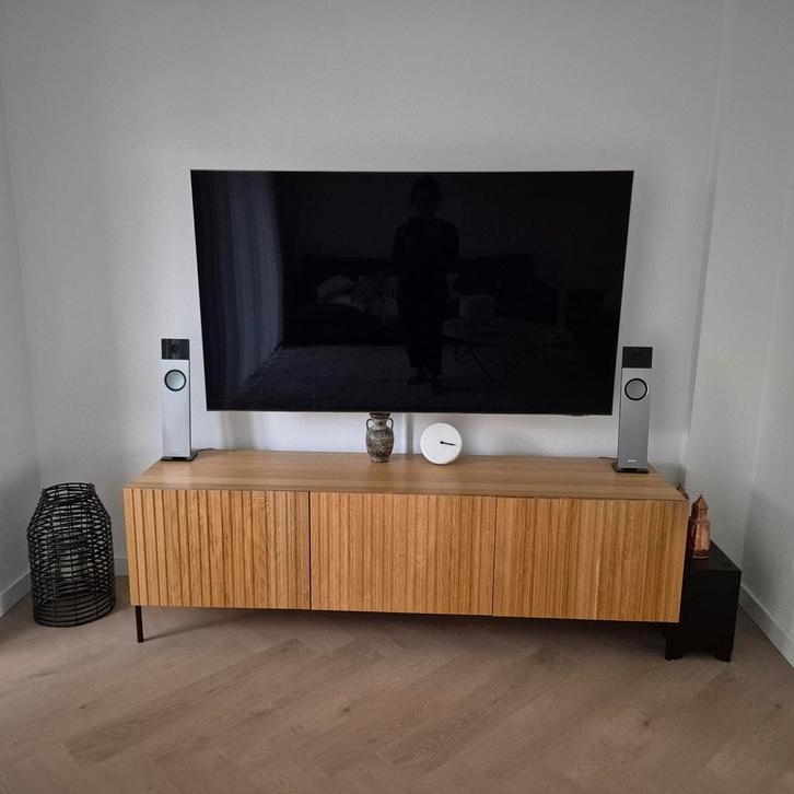 Woood TV Kast - 180 cm eikenkleur., Huis en Inrichting, Kasten | Televisiemeubels, Zo goed als nieuw, Minder dan 100 cm, 150 tot 200 cm