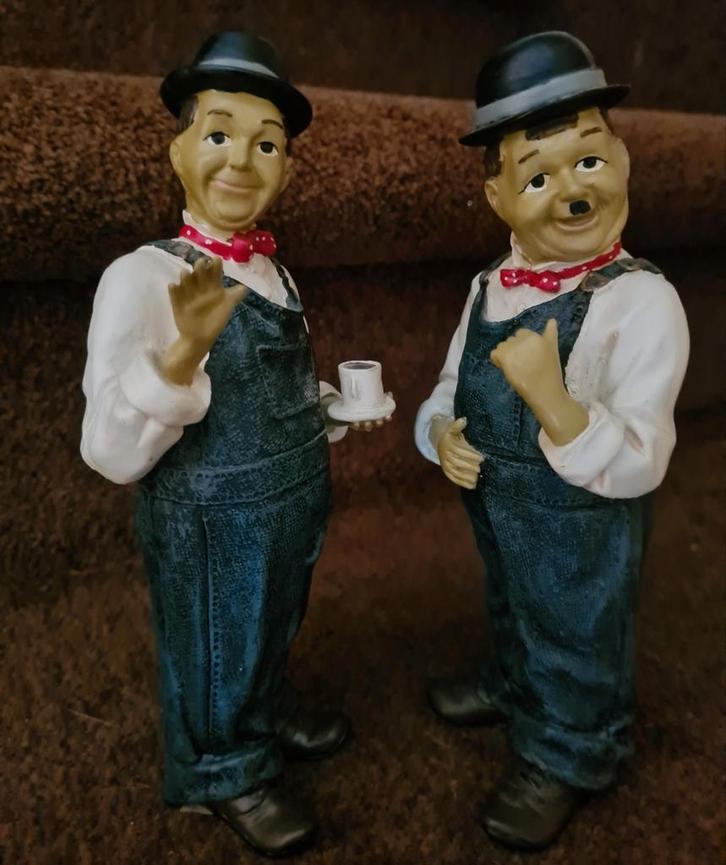 Laurel en Hardy, H 20 cm. Puntgaaf!, Verzamelen, Beelden en Beeldjes, Zo goed als nieuw, Mens, Ophalen of Verzenden
