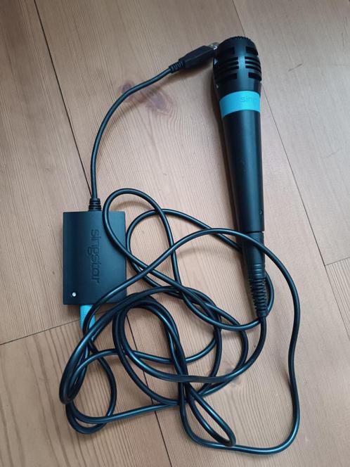 microfoon Singstar met adapter PS2, Spelcomputers en Games, Games | Sony PlayStation 2, Gebruikt, Muziek, 1 speler, Vanaf 7 jaar