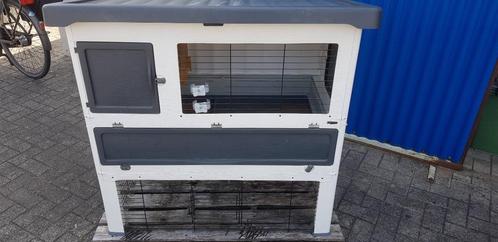 Konijnenhok onderhoudsvrij te koop, Dieren en Toebehoren, Knaagdieren en Konijnen | Hokken en Kooien, Gebruikt, Hok, 90 cm of meer