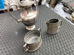 Antiek Zilveren Koffiekan Set, Ophalen of Verzenden, Zilver