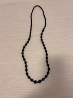 Mooie zwarte gitten kralenketting, Sieraden, Tassen en Uiterlijk, Kettingen, Ophalen of Verzenden, Zo goed als nieuw, Zwart, Overige materialen