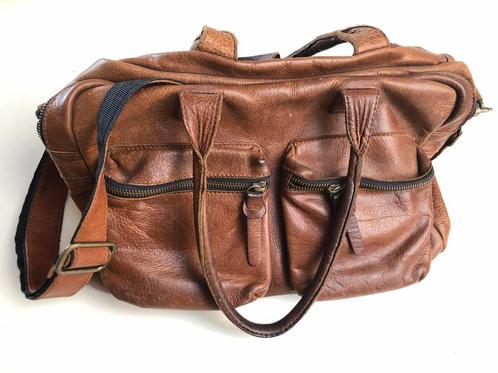 Cowboy Bag naturel van leer (compleet), Motoren, Accessoires | Koffers en Tassen, Gebruikt, Ophalen of Verzenden