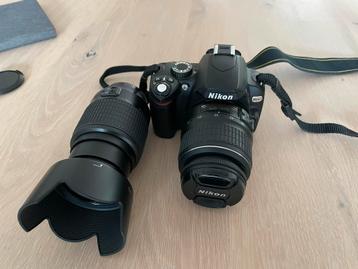 Nikon D-60 met twee zoomlenzen en Lowe pro tas beschikbaar voor biedingen
