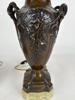 SET FRAAIE BRONZEN TAFELLAMPEN 1900-1920, Antiek en Kunst, Ophalen of Verzenden