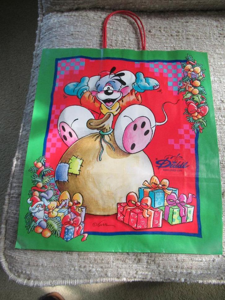 1 Diddl TAS GROOT - TG48 / zak - Diddl als kerstman, Verzamelen, Diddl, Nieuw, Tas, Koffer of Zak, Diddl, Ophalen of Verzenden