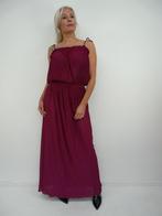 *Abfab Vintage Lange Cyclaam Plisse Jurk 44*, Paars, Maat 42/44 (L), Ophalen of Verzenden, Zo goed als nieuw