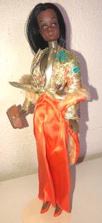 Vintage Barbie Malibu Christie in Party Dress 1974, Ophalen of Verzenden, Gebruikt, Fashion Doll