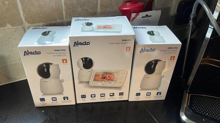 Alecto DVM-275 Babyfoon met 3 Camera's, Kinderen en Baby's, Babyfoons, Gebruikt, Minder dan 100 meter, Camera, Ophalen of Verzenden