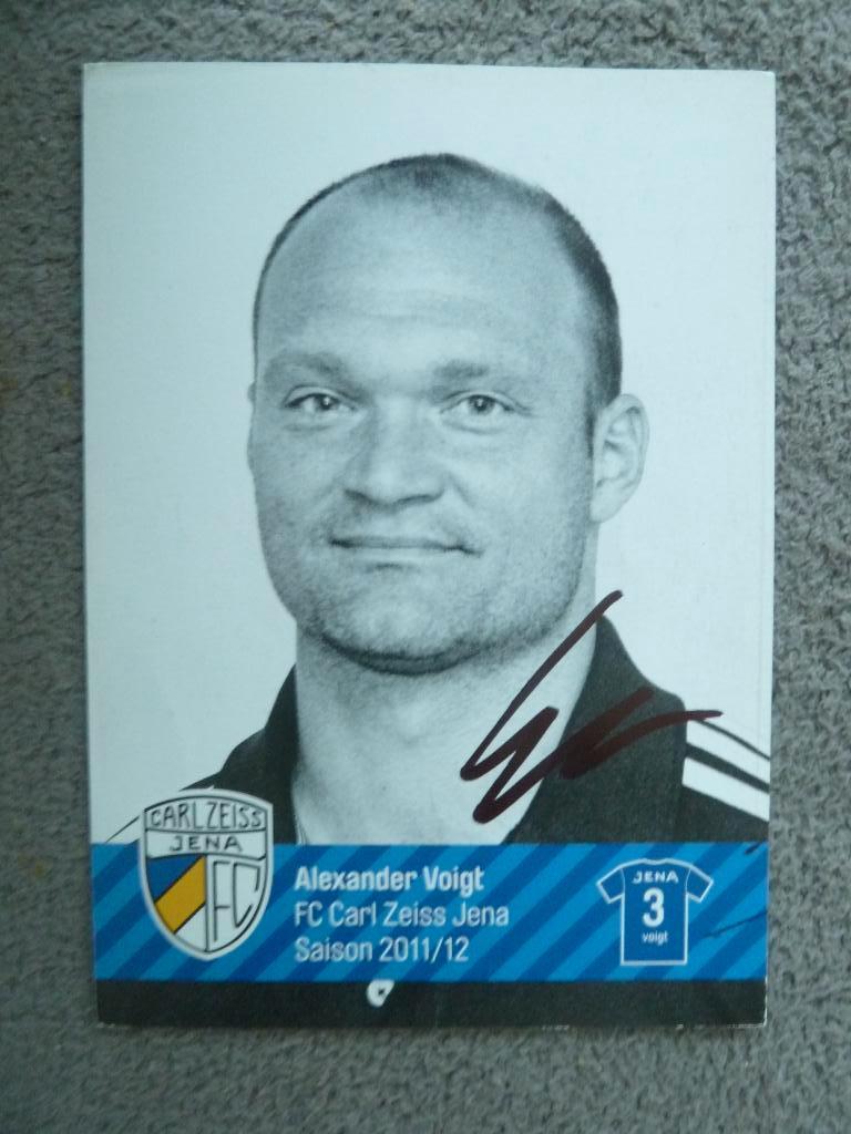 Spelerskaart. Alexander.Voigt. Carl Zeiss.Jena. 2011/2012, Verzamelen, Ophalen of Verzenden, Zo goed als nieuw, Buitenlandse clubs