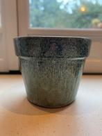Grote, luxe, glazed keramieken bloempot (binnen/buiten), Tuin en Terras, Bloempotten, Rond, Zo goed als nieuw, Minder dan 40 cm