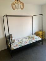 Zwart stalen bed van vt wonen, Huis en Inrichting, Slaapkamer | Bedden, Ophalen, 90 cm, Eenpersoons, Zwart