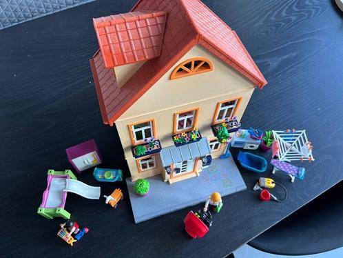 Playmobil herenhuis 70014 + 6557 + 5573 + 5579, Kinderen en Baby's, Speelgoed | Playmobil, Gebruikt, Complete set, Ophalen of Verzenden