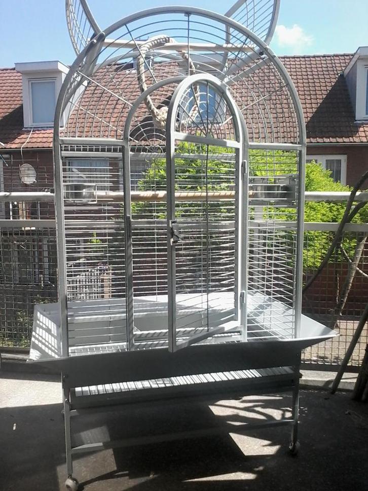 ara vogels kooi, Dieren en Toebehoren, Vogels | Hokken en Kooien, Zo goed als nieuw, Vogelkooi, Metaal, Ophalen