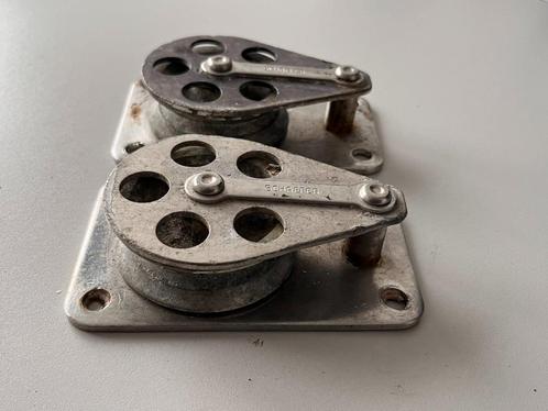 2 x Schaefer schildpadblok / dekblok 60 mm, Watersport en Boten, Accessoires en Onderhoud, Gebruikt, Lijn of Blok, Ophalen of Verzenden