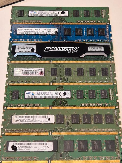 Diverse 8GB DDR3/DDR3L desktop geheugen, Computers en Software, RAM geheugen, Gebruikt, Desktop, 8 GB, DDR3, Verzenden