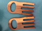 Houten sla bestek, Huis en Inrichting, Ophalen of Verzenden, Zo goed als nieuw, Hout