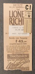 Lionel Richie TICKET CONCERT KAARTJE 1987 Ahoy Rotterdam, Verzenden, Gebruikt, Foto of Kaart