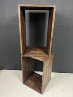2 houten kastdelen, Gebruikt, Eikenhout, Minder dan 150 cm, Minder dan 100 cm