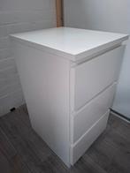 MALM Ladekast 3 lades, wit, Ophalen, 50 tot 100 cm, Zo goed als nieuw, 3 of 4 laden