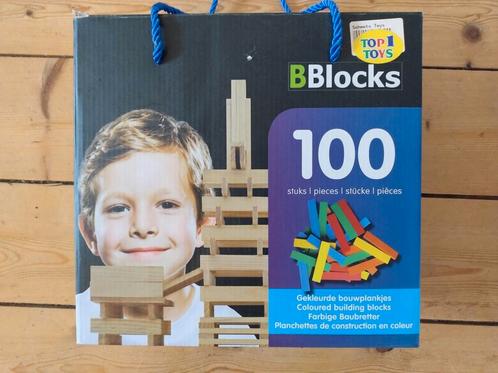 Bblocks hout kleur 100 stuks, Kinderen en Baby's, Speelgoed | Bouwstenen, Gebruikt, Overige merken, Ophalen