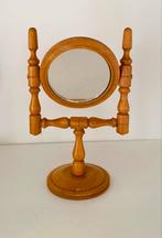 Vintage Houten Tafelspiegel, Minder dan 50 cm, Gebruikt, Rond, Ophalen of Verzenden