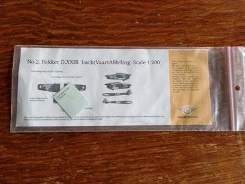 No 2 Fokker D.XXIII Decals 1:200 beschikbaar voor biedingen