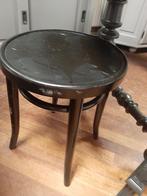 Zwarte ronde kruk, Ophalen, Gebruikt, Hout