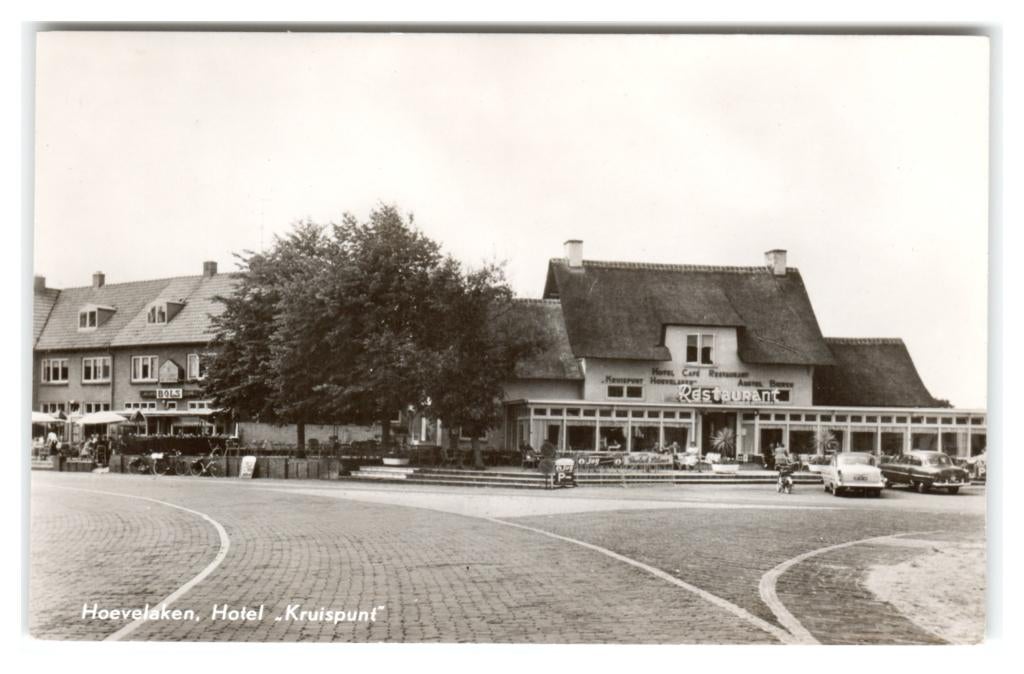 Hoevelaken, Hotel "Kruispunt", Verzenden, 1940 tot 1960, Ongelopen, Gelderland