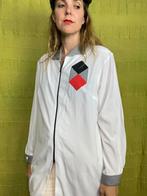 Vintage witte blouse / shirt met rits - 44 / 2XL, Kleding | Dames, Gedragen, Maat 42/44 (L), Vintage, Ophalen of Verzenden