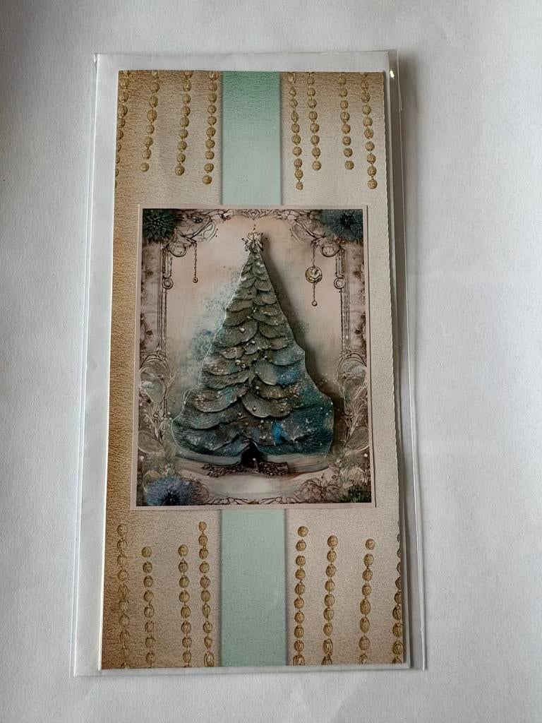 Slimline kaart kerstboom, Ophalen of Verzenden, Zo goed als nieuw, Overige thema's