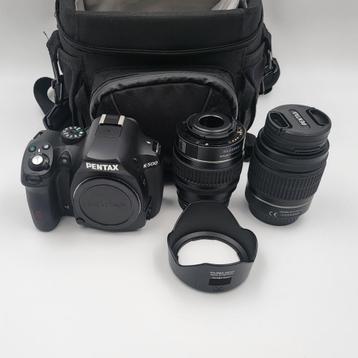 Pentax K-500 Digital Spiegelereflex Camera + 2 Lens + 2 Accu beschikbaar voor biedingen