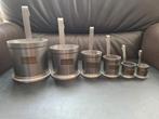 Vintage Tinnen Maatbekers - Set van 6, Ophalen of Verzenden
