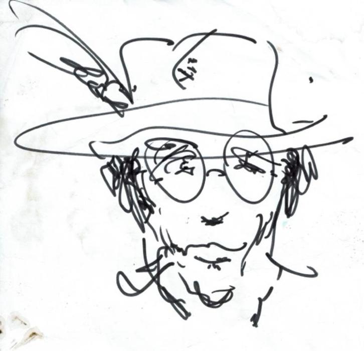 6 x Artworks door Eric Clapton tekeningen 1969 Cream, Verzamelen, Muziek, Artiesten en Beroemdheden, Zo goed als nieuw, Poster, Artwork of Schilderij