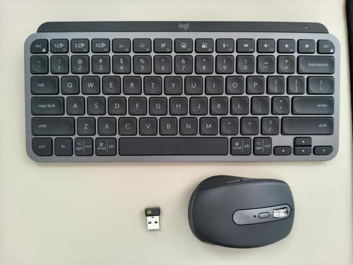 Logitech MX Keys Mini + MX Anywhere 3s combo (US Layout), Computers en Software, Toetsenborden, Zo goed als nieuw, Qwerty, Draadloos