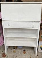 Brocante oude witte secretaire - bureautje - bureau, Ophalen