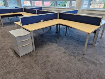 150x Steelcase hoekbureau los of compleet 180x180 beschikbaar voor biedingen