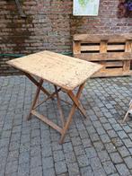 Oude houten tuintafel klaptafel, Gebruikt, Rechthoekig, Ophalen of Verzenden, Hout