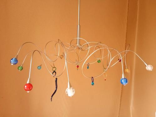 Harco loor design lamp strawberry sweet 12 Murano bolletjes, Huis en Inrichting, Lampen | Hanglampen, Zo goed als nieuw, 75 cm of meer