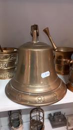 Antieke Bronzen Scheepsbel met Bloemmotief, Antiek en Kunst, Antiek | Koper en Brons, Ophalen of Verzenden, Brons