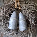 1x Stoere zinken kerstklok kerstbel bel + touw *Etage3*, Huis en Inrichting, Woonaccessoires | Overige, ., Ophalen of Verzenden