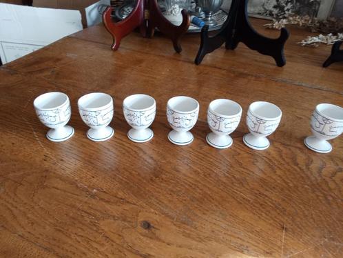 6 eierdopjes boch serie copenhague, Antiek en Kunst, Antiek | Servies los, Ophalen