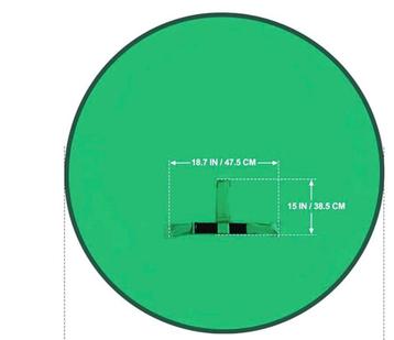 Green screen, diameter 1.40, opvouwbaar beschikbaar voor biedingen