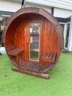 Sauna occasion barrelsauna, Sport en Fitness, Sauna, Ophalen, Zo goed als nieuw, Complete sauna