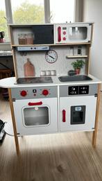 Houten Keuken met pannetjes, groenten en sushi, Ophalen, Gebruikt, Hout, Speelkeuken