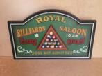 Pubbord Royal Billiards Saloon bord Horeca bar mancave 60x40, Ophalen of Verzenden, Gebruikt, Reclamebord